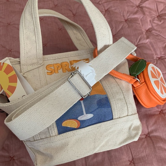 Orange Spritz Summery Canvas Tote - Picture 7 of 7